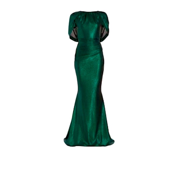 Talbot Runhof emerald green gown - Picture 4 of 8